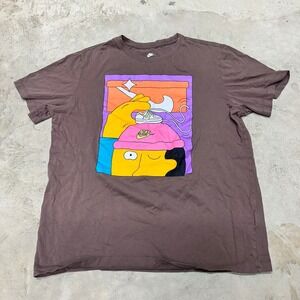 Nike The Nike Tee Simpsons Inspired Brown‎ Graphic T Shirt Mens Large